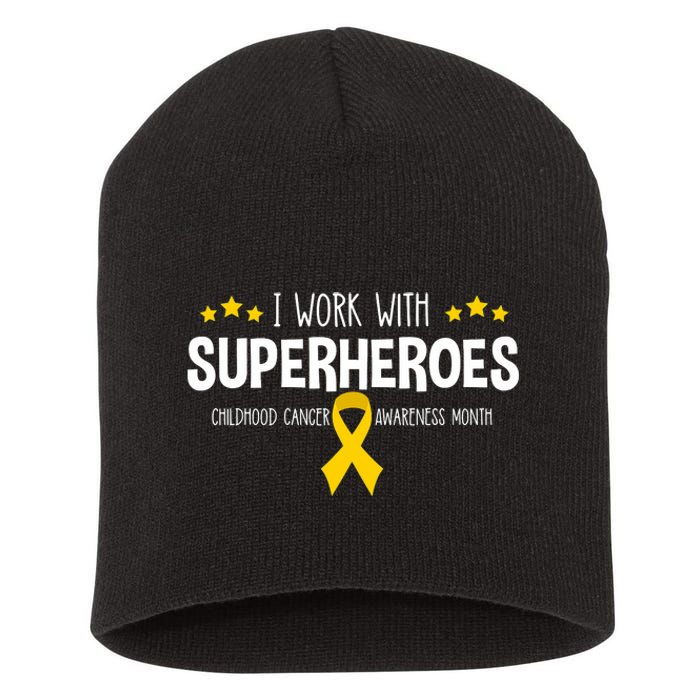 Childhood Cancer Awareness Rn Nurse Pediatric Oncology Short Acrylic Beanie