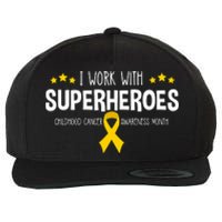 Childhood Cancer Awareness Rn Nurse Pediatric Oncology Wool Snapback Cap