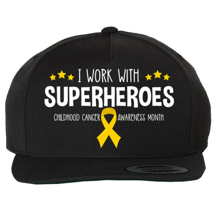 Childhood Cancer Awareness Rn Nurse Pediatric Oncology Wool Snapback Cap