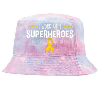 Childhood Cancer Awareness Rn Nurse Pediatric Oncology Tie-Dyed Bucket Hat