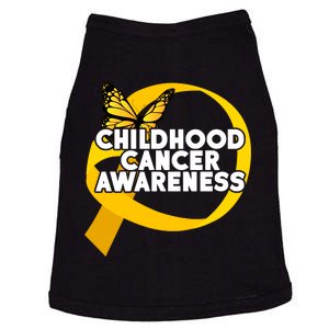 Childhood Cancer Awareness Butterfly Ribbon Doggie Tank