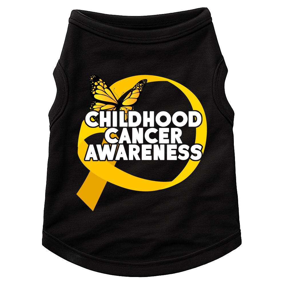 Childhood Cancer Awareness Butterfly Ribbon Doggie Tank