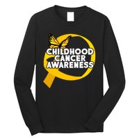 Childhood Cancer Awareness Butterfly Ribbon Long Sleeve Shirt