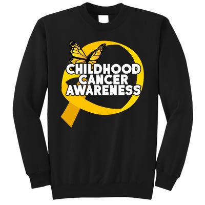 Childhood Cancer Awareness Butterfly Ribbon Sweatshirt