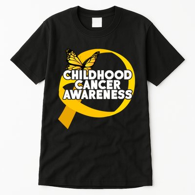 Childhood Cancer Awareness Butterfly Ribbon Tall T-Shirt