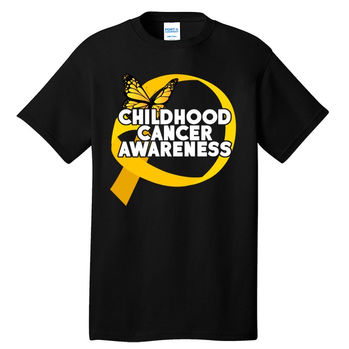 Childhood Cancer Awareness Butterfly Ribbon Tall T-Shirt