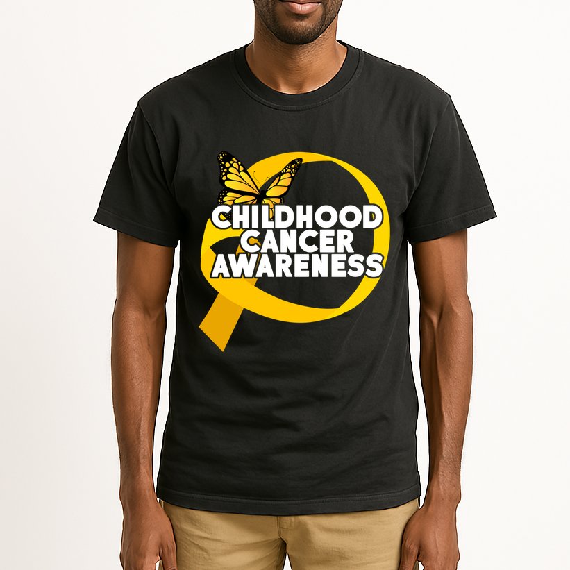 Childhood Cancer Awareness Butterfly Ribbon Tall T-Shirt