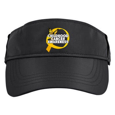 Childhood Cancer Awareness Butterfly Ribbon Adult Drive Performance Visor