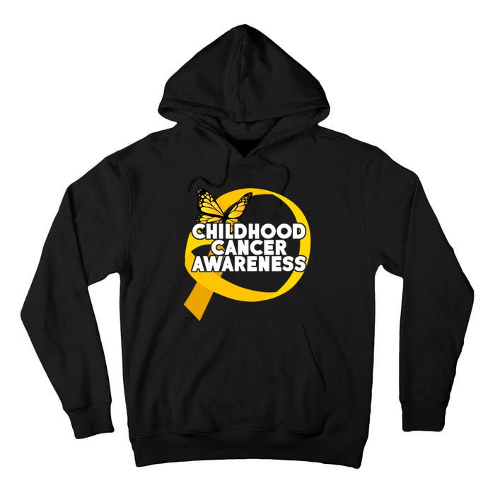 Childhood Cancer Awareness Butterfly Ribbon Tall Hoodie