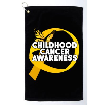 Childhood Cancer Awareness Butterfly Ribbon Golf Towel