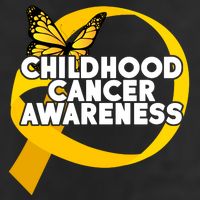 Childhood Cancer Awareness Butterfly Ribbon Golf Towel