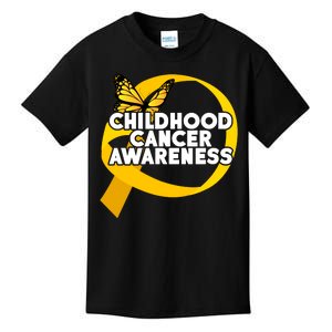 Childhood Cancer Awareness Butterfly Ribbon Kids T-Shirt