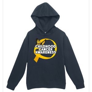 Childhood Cancer Awareness Butterfly Ribbon Urban Pullover Hoodie