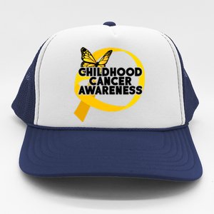 Childhood Cancer Awareness Butterfly Ribbon Trucker Hat