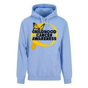 Childhood Cancer Awareness Butterfly Ribbon Unisex Surf Hoodie