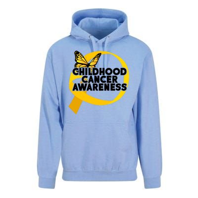 Childhood Cancer Awareness Butterfly Ribbon Unisex Surf Hoodie