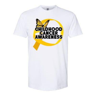 Childhood Cancer Awareness Butterfly Ribbon Softstyle® CVC T-Shirt