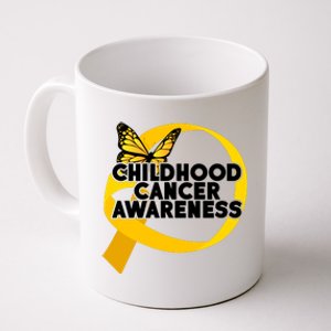 Childhood Cancer Awareness Butterfly Ribbon Coffee Mug