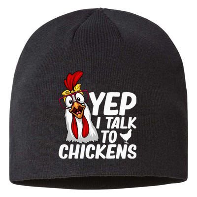 Cute Chicken Art Chicken Farmer Lovers Sustainable Beanie