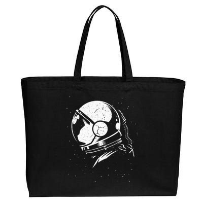 Catstronaut Cute Astronaut Cat Flying in Space Cotton Canvas Jumbo Tote