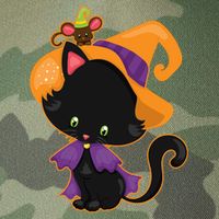 Cute Cat And Mouse Halloween Witch Legacy Tie Dye Trucker Hat
