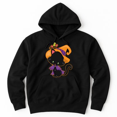 Cute Cat And Mouse Halloween Witch Hoodie
