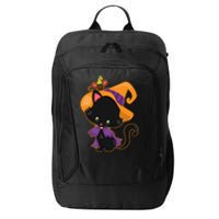 Cute Cat And Mouse Halloween Witch City Backpack