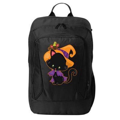 Cute Cat And Mouse Halloween Witch City Backpack