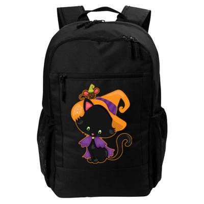 Cute Cat And Mouse Halloween Witch Daily Commute Backpack