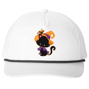 Cute Cat And Mouse Halloween Witch Snapback Five-Panel Rope Hat