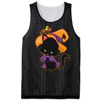 Cute Cat And Mouse Halloween Witch Mesh Reversible Basketball Jersey Tank