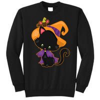 Cute Cat And Mouse Halloween Witch Tall Sweatshirt