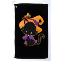 Cute Cat And Mouse Halloween Witch Golf Towel