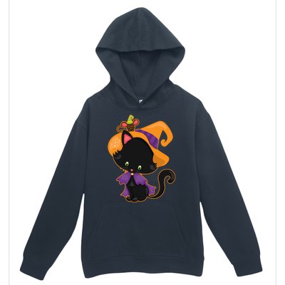 Cute Cat And Mouse Halloween Witch Urban Pullover Hoodie