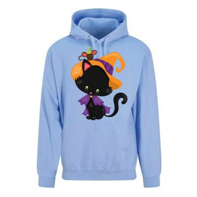 Cute Cat And Mouse Halloween Witch Unisex Surf Hoodie