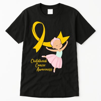Childhood Cancer Awareness Yellow RIbbon Ballerina Tall T-Shirt