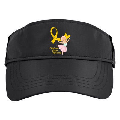 Childhood Cancer Awareness Yellow RIbbon Ballerina Adult Drive Performance Visor
