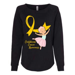 Childhood Cancer Awareness Yellow RIbbon Ballerina Womens California Wash Sweatshirt