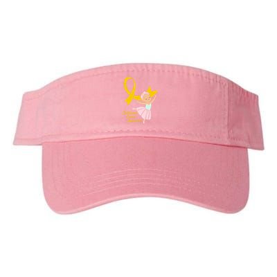 Childhood Cancer Awareness Yellow RIbbon Ballerina Valucap Bio-Washed Visor