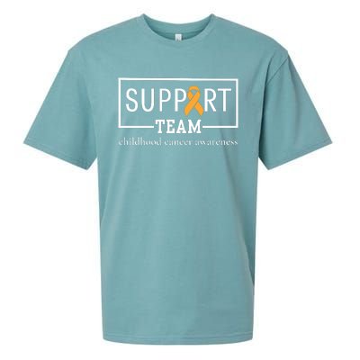 Childhood Cancer Awareness Support Team Sueded Cloud Jersey T-Shirt