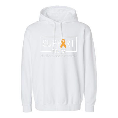 Childhood Cancer Awareness Support Team Garment-Dyed Fleece Hoodie