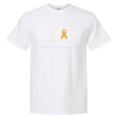 Childhood Cancer Awareness Support Team Garment-Dyed Heavyweight T-Shirt