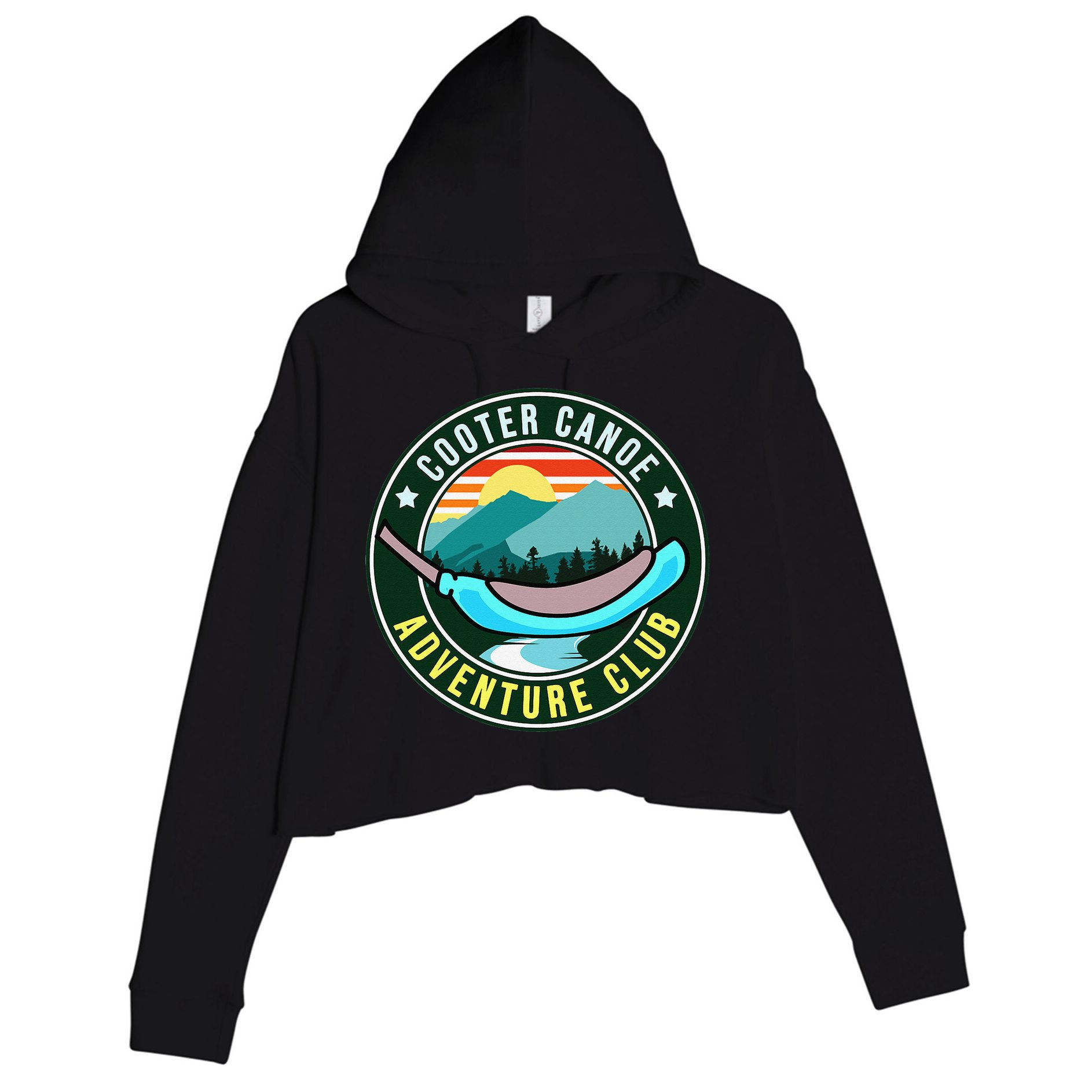 Cooter Canoe Adventure Club Funny ICU ER Nurse Life Nursing Crop Fleece Hoodie