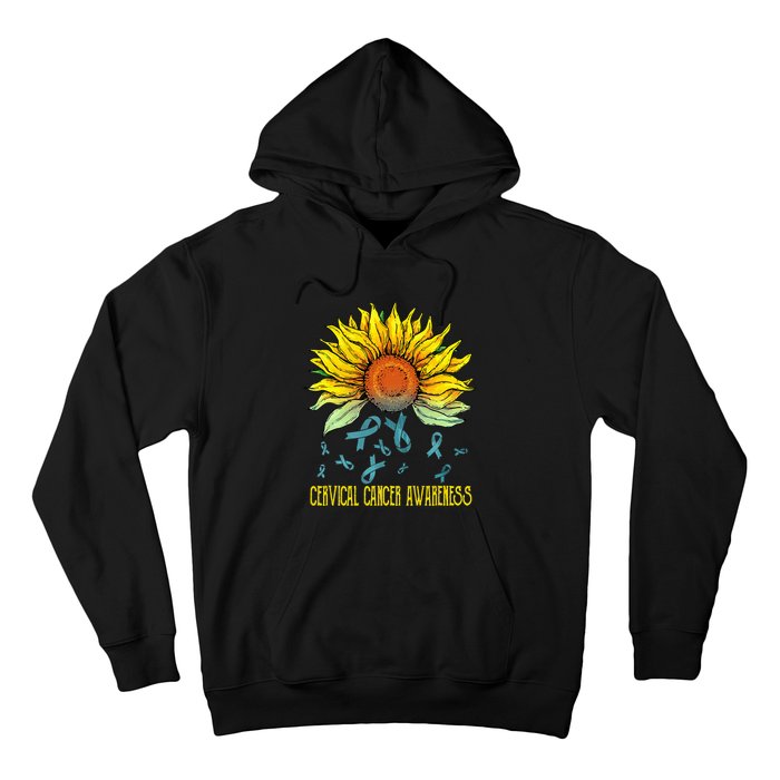 Cervical Cancer Awareness Sunflower Hoodie