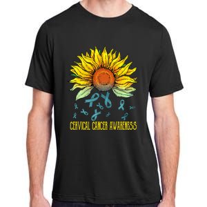 Cervical Cancer Awareness Sunflower Adult ChromaSoft Performance T-Shirt