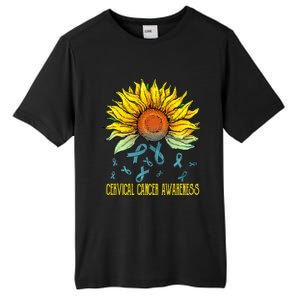 Cervical Cancer Awareness Sunflower Tall Fusion ChromaSoft Performance T-Shirt