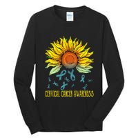 Cervical Cancer Awareness Sunflower Tall Long Sleeve T-Shirt