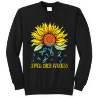 Cervical Cancer Awareness Sunflower Tall Sweatshirt