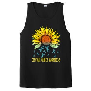 Cervical Cancer Awareness Sunflower PosiCharge Competitor Tank