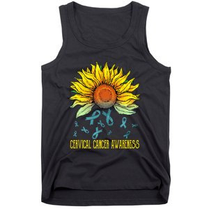 Cervical Cancer Awareness Sunflower Tank Top